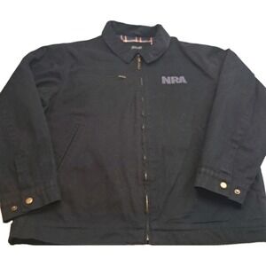 Burks Bay NRA Coat Mens XL Plaid Lining Corduroy Collar Jacket Chore Utility